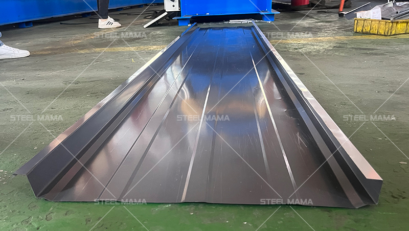 full auto steel frame roof panel standing seam machine