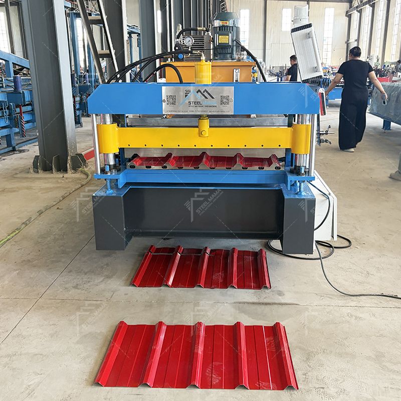 Export Trapezoidal Metal Roof Panel Steel Sheet Roll Forming Making Machine for Zambia