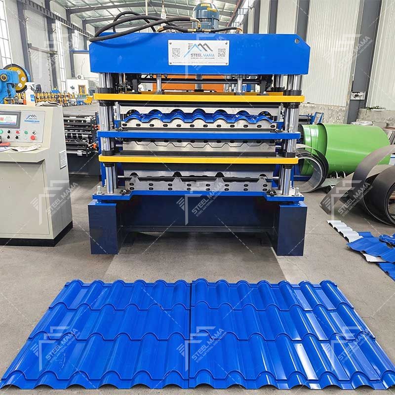 Steelmama Professional Production High Output Three Layer Roof Sheet Roll Forming Machine for Colombia