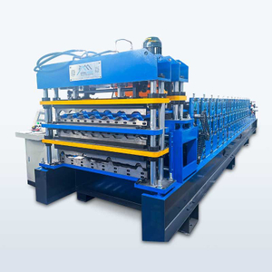 Steelmama Professional Production High Output Three Layer Roof Sheet Roll Forming Machine for Colombia