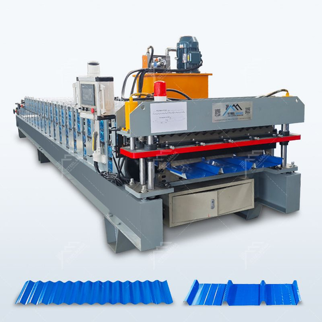 Peru Popular Full Automatic TR4 & 988 Corrugated Roofing Sheet Double Layer Machine
