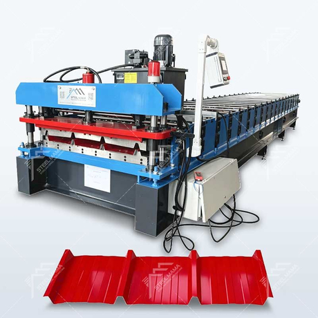 Peru Popular Full Automatic TR4 Trapezoidal Roofing Sheet Panel Roll Forming Machine Line