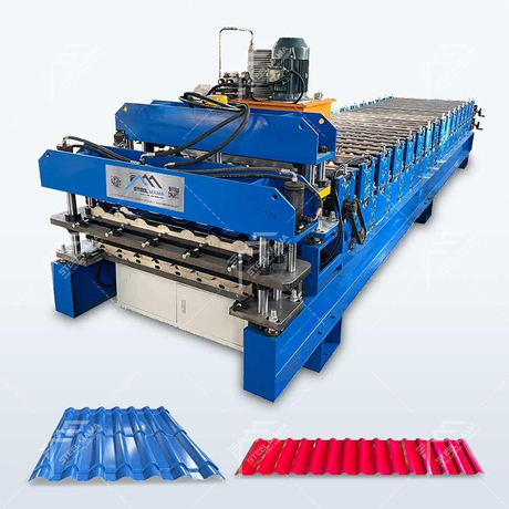 Steelmama Colombia Popular Full Automatic R101 IBR & Glazed Q Tile Roofing Sheet Double Layer Machine