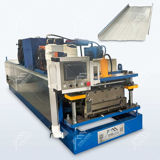 Steelmama Mexico Popular Full Automatic Kr18 Standing Seam Roll Forming Machine for Roofing Industry