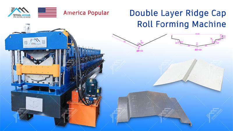 Metal Roof Ridge Cap Roll Forming Machine 