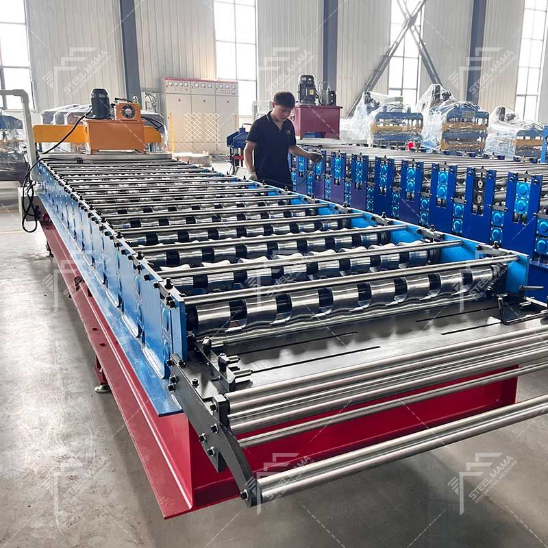 Steelmama Factory Direct Sales R101 Trapezoidal Color Steel Roofing Sheet Roll Forming Machine for Colombia