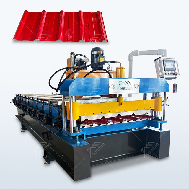 Export Trapezoidal Metal Roof Panel Steel Sheet Roll Forming Making Machine for Zambia