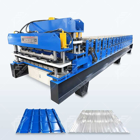 Steelmama High Output 1100 IBR & 1040 Tile Double Layer Roofing Panel Roll Forming Machine for Georgia