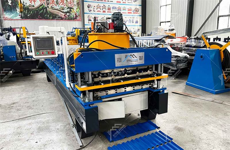 double layer corrugated roofing sheet machine