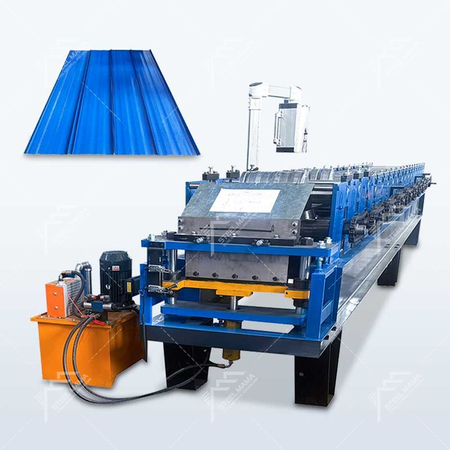Steelmama America Popular Full Automatic Self Lock Roof Panel Sheet Roll Forming Machine