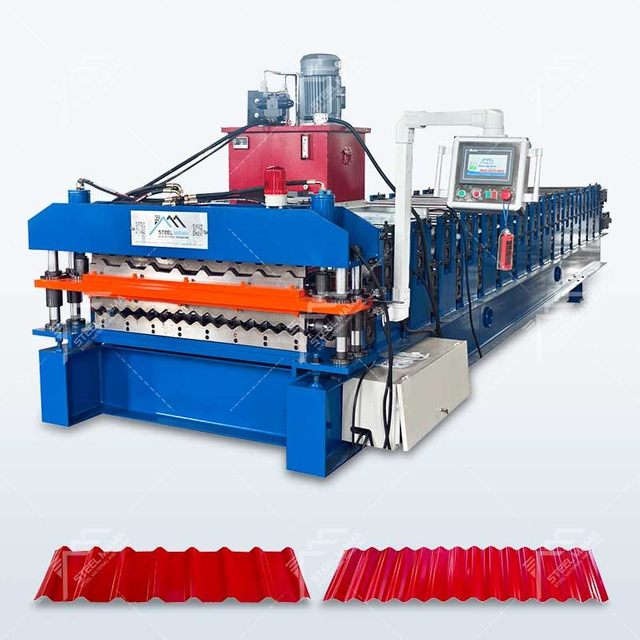 Steelmama Guatemala Popular High Efficiency Metal Panel R101 IBR & 988 Corrugated Roofing Sheet Double Layer Machine 