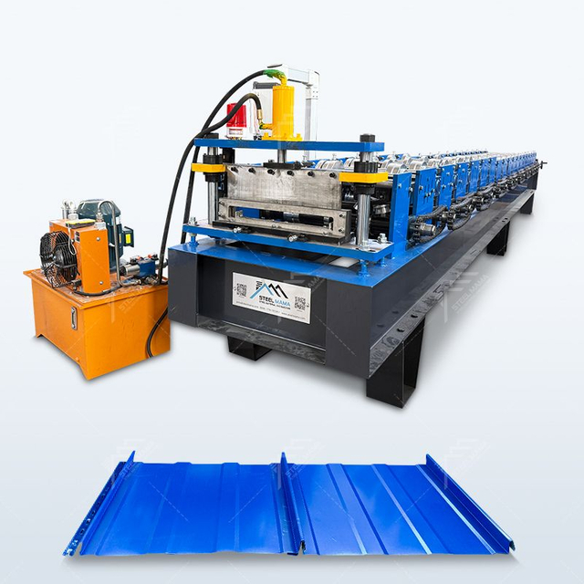 High Productivity Self Lock Standing Seam Metal Panel Roof Sheet Roll Forming Machine for Russian