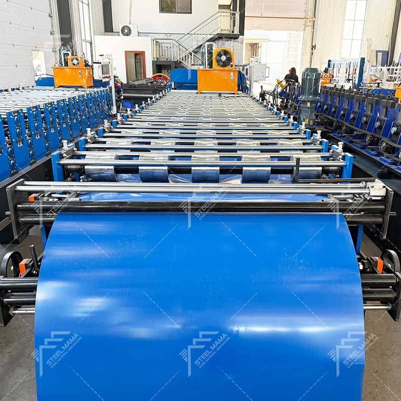 Steelmama High Output 1100 IBR & 1040 Tile Double Layer Roofing Panel Roll Forming Machine for Georgia