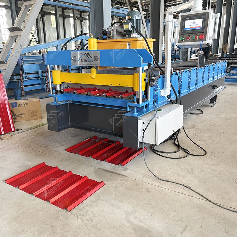 Export Trapezoidal Metal Roof Panel Steel Sheet Roll Forming Making Machine for Zambia