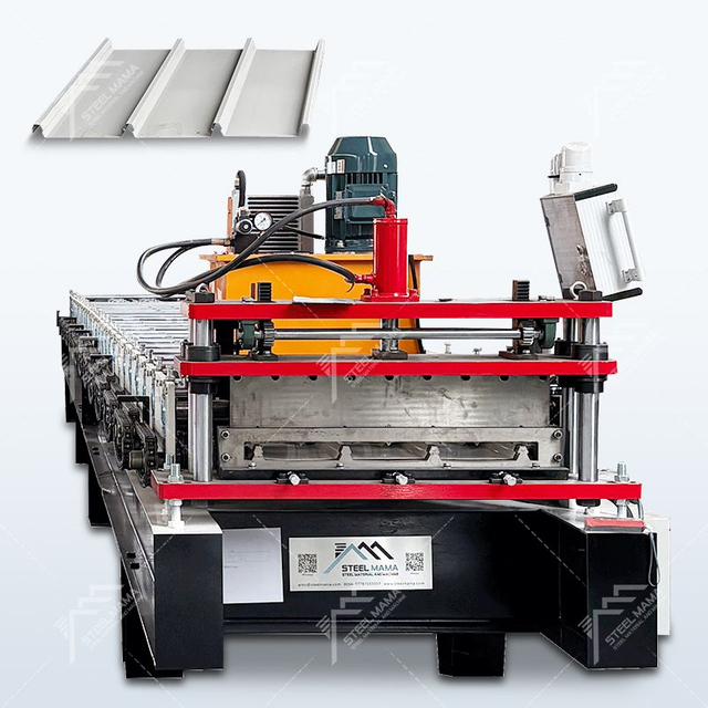 South Africa Popular High Efficiency Galvanized Steel 700 Spring Lock Roll Forming Machine
