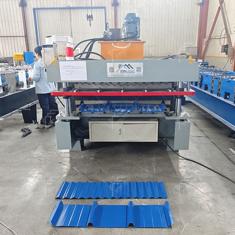 Peru Popular Full Automatic TR4 & 988 Corrugated Roofing Sheet Double Layer Machine